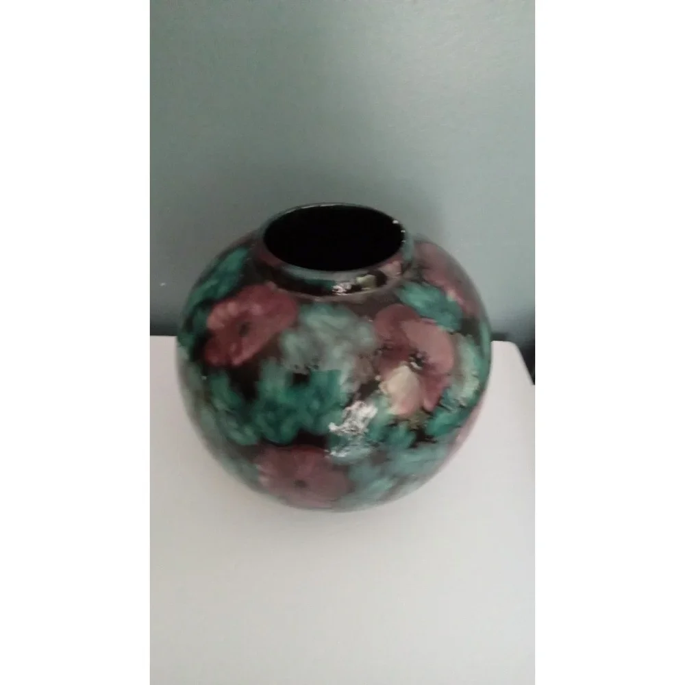Floral‎ Vase Round Ceramic Accent Decor Table Vase Flower Vase Decor